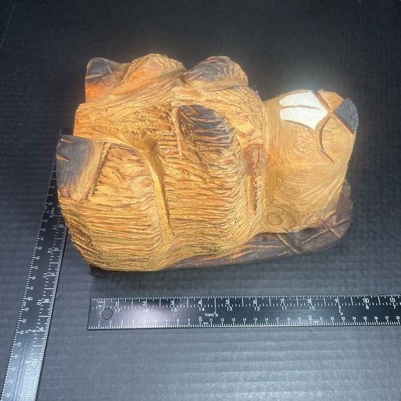 VINTAGE HANDCARVED WOODEN BEAVER FROM COLORADO Approx 10” 4lbs - Picture 8 of 16